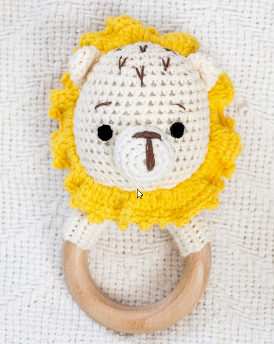 SAFARI COLLECTION HAND CROCHET RATTLES