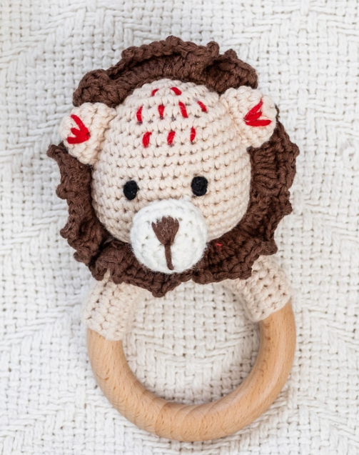 SAFARI COLLECTION HAND CROCHET RATTLES