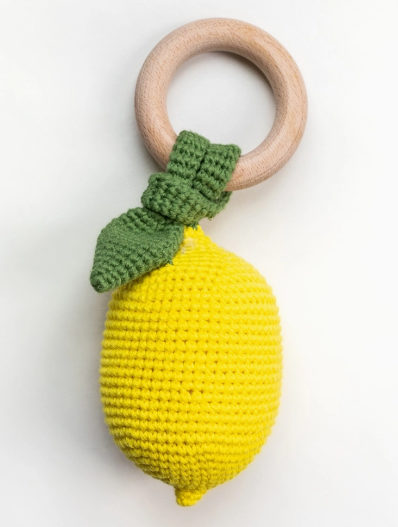 FRUIT COLLECTION HAND CROCHET BABY RATTLES