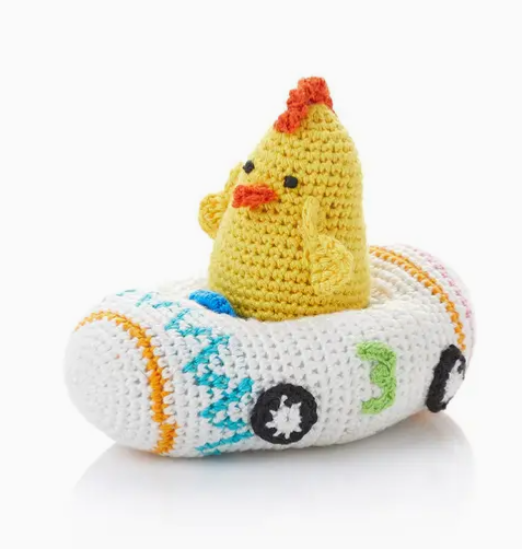 CROCHETED RACER CHICKEN #3