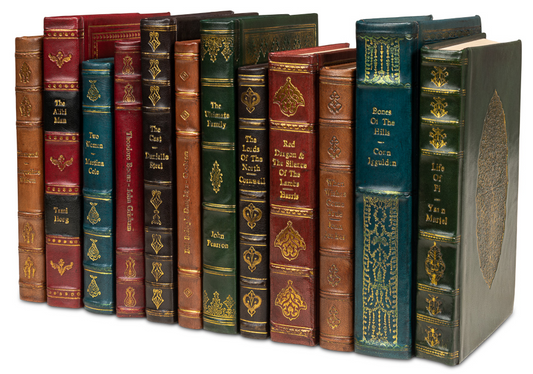 REBOUND LEATHER BOOKS - ASSORTED