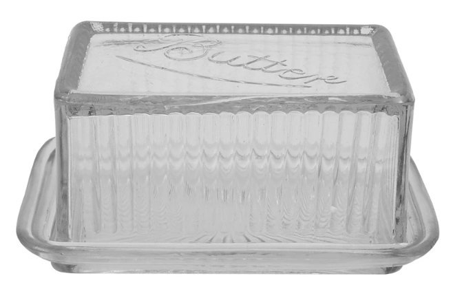 PRESSED GLASS BUTTER DISH