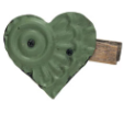 EMBOSSED METAL HEART CLIP - 8 COLORS