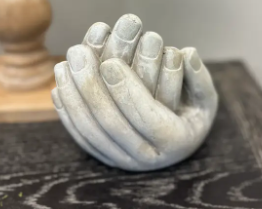 CEMENT HANDS PLANTER