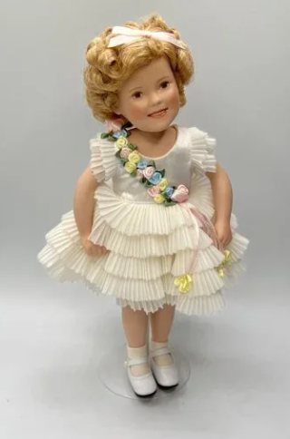 1998 DANBURY MINT  "BABY TAKE A BOW" SHIRLEY TEMPLE PORCELAIN DOLL