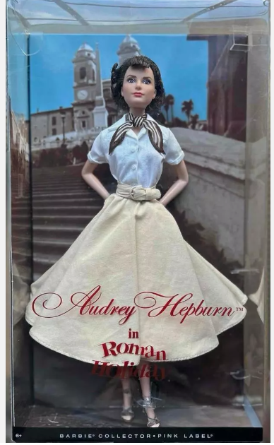 2012 AUDREY HEPBURN IN ROMAN HOLIDAY MATTELL BARBIE COLLECTOR PINK LABEL COLLECTION