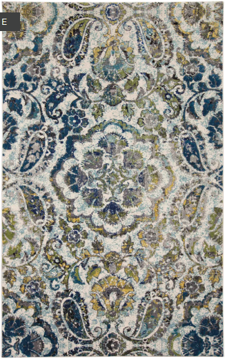 BRIXTON 3607F - AZURE 1'8" x 2'10" AREA RUG