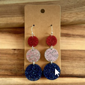 FIDDLE AND GRACE 4TH OF JULY EARRINGS