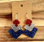 FIDDLE AND GRACE 4TH OF JULY EARRINGS