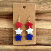 FIDDLE AND GRACE 4TH OF JULY EARRINGS