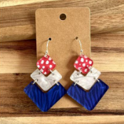 FIDDLE AND GRACE 4TH OF JULY EARRINGS