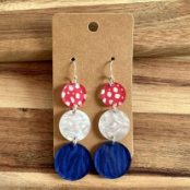 FIDDLE AND GRACE 4TH OF JULY EARRINGS