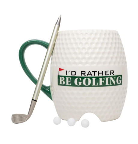 MAD MAN I'D RATHER BE GOLFING MUG