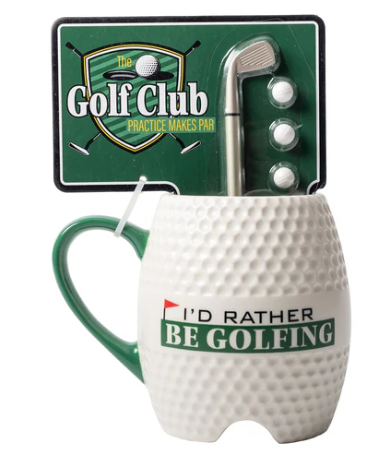 MAD MAN I'D RATHER BE GOLFING MUG