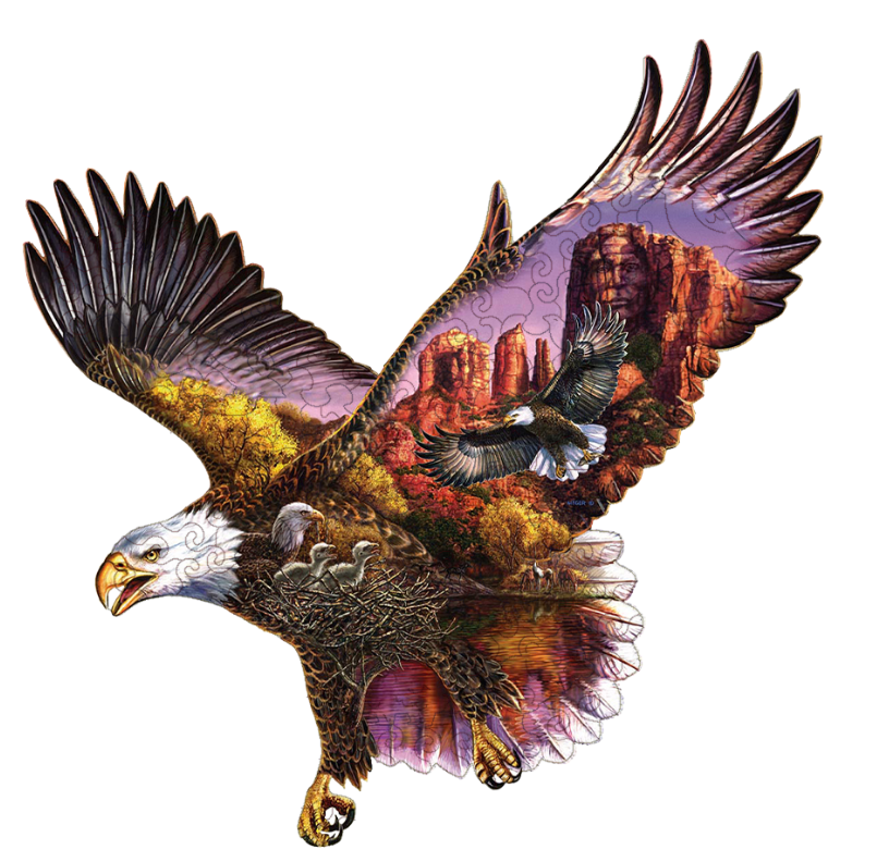 ANCIENT SENTINEL EAGLE WOODEN JIGSAW PUZZLE