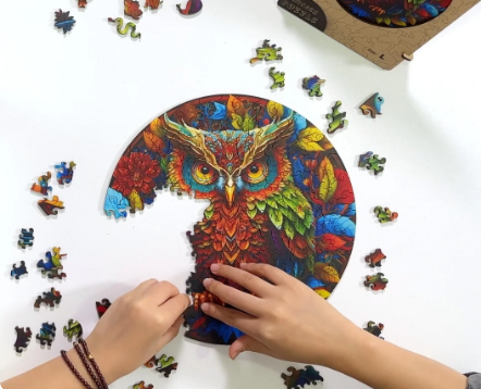 MANDALA OWL WOODEN JIGSAW PUZZLE