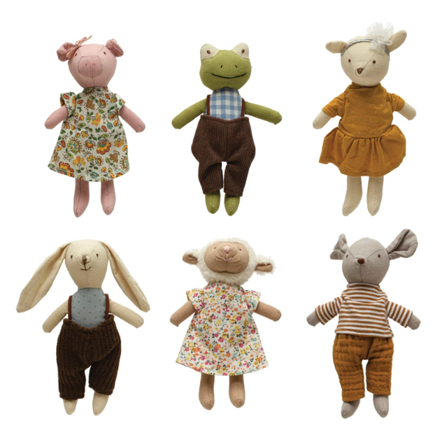 PLUSH ANIMAL IN CLOTHES - 6 STYLES