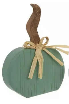 WOOD LONG STEMMED PUMPKINS - ASSORTED