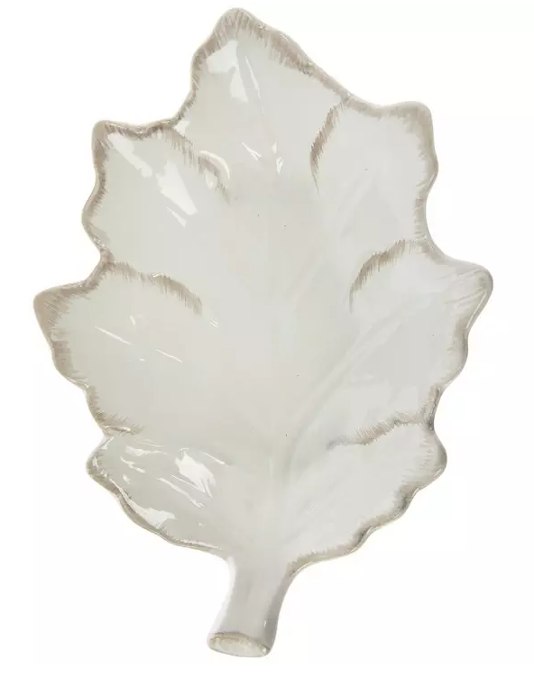 WHITE LEAF DISH