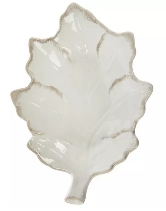 WHITE LEAF DISH