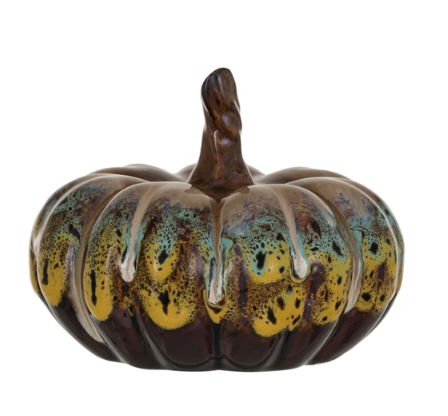 STONEWARE REACTIVE GLAZE PUMPKIN - ASSORTED