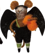 HALLOWEEN WOOL FELT MOUSE IN CUSTUME - 5 STYLES