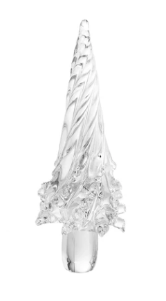 HOLIDAY CLEAR GLASS TREE - ASSORTED