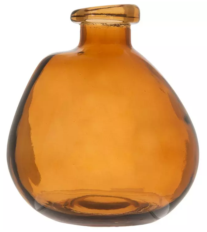 AMBER GLASS VASE