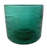 HAND BLOWN ETCHED RECYCLED DRINKING GLASS OR VOTIVE HOLDER - ASSORTED COLORS AND SIZES