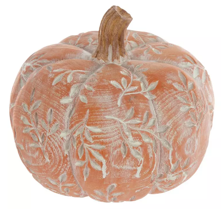 LEAF PATTERNED PUMPKIN - ASSORTED