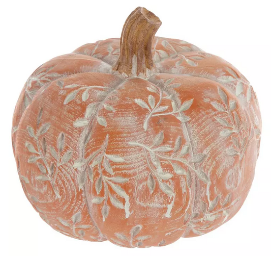 LEAF PATTERNED PUMPKIN - ASSORTED