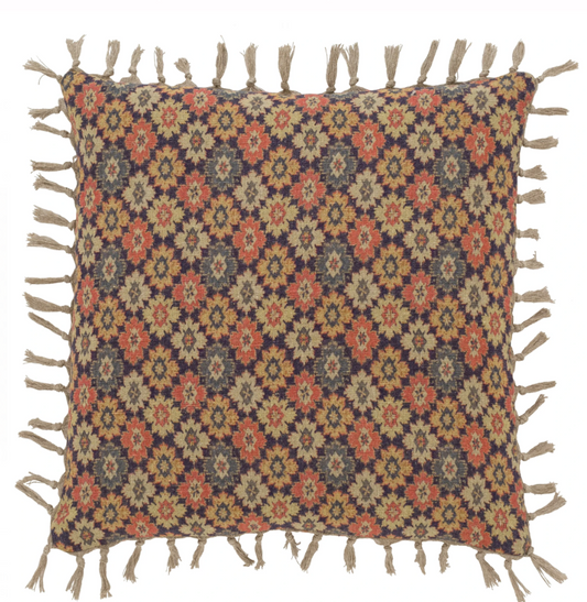 ANATOLIA LINEN FLORAL DECORATIVE PILLOW BY ANNIE SELKE - 20" x 20"