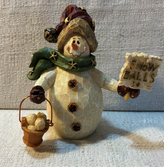 BOYDS BEAR CARAVERS CHOICE JR FAIRBANKS FREEZE ENTERPRISE SNOWMAN FIGURINE