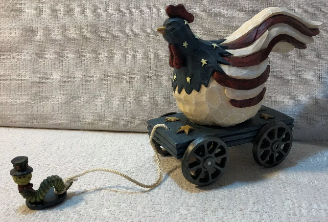 BOYDS COLLECTION CARVERS CHOICE UNCLE SAMMY LEGHORN GEORGE ROLLING ALONG