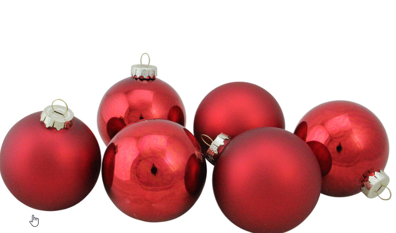 GLASS ORNAMENTS - ASSORTED COLORS