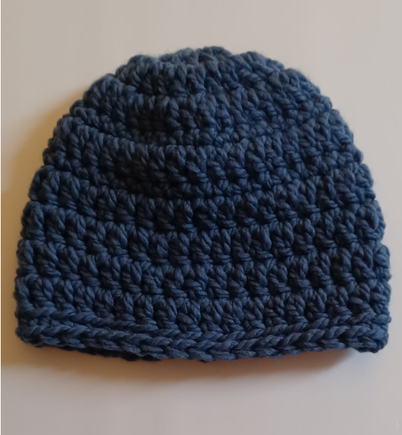CHILDREN'S CROCHET BEANIE HAT - 6-10 YEARS OLD