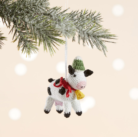 CROCHETED CHRISTMAS ANIMAL ORNAMENTS - ASSORTED