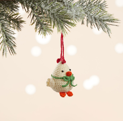 CROCHETED CHRISTMAS ANIMAL ORNAMENTS - ASSORTED