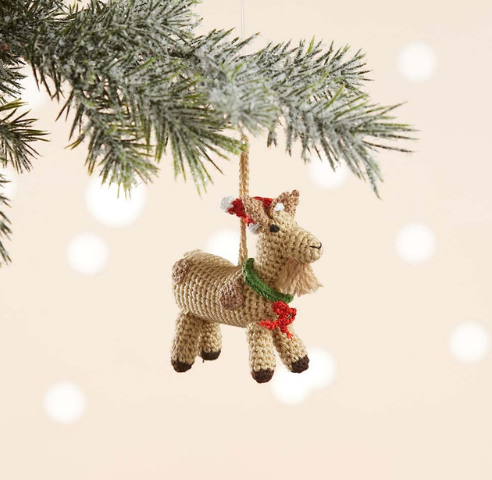 CROCHETED CHRISTMAS ANIMAL ORNAMENTS - ASSORTED