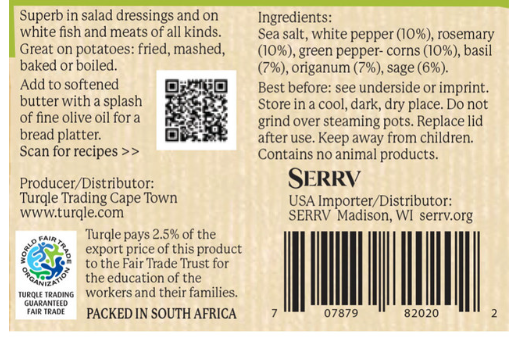 SOUTH AFRICAN WHITE & GREEN PEPPERS & HERBS