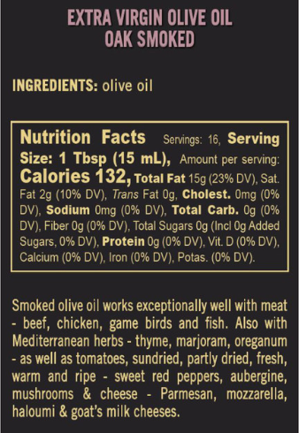SOUTH AFRICAN OAK-SMOKED OLIVE OIL