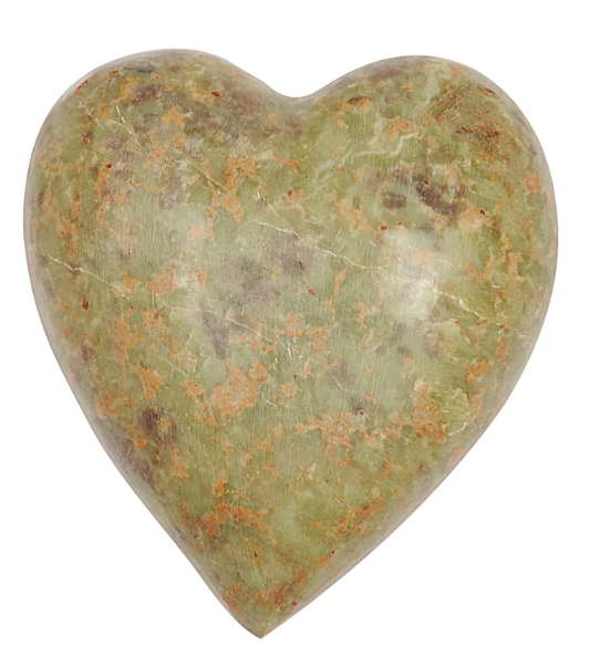 DECORATIVE STONE HEART - ASSORTED