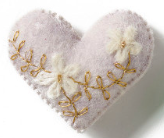 FELT EMBROIDERY HEARTS - ASSORTED