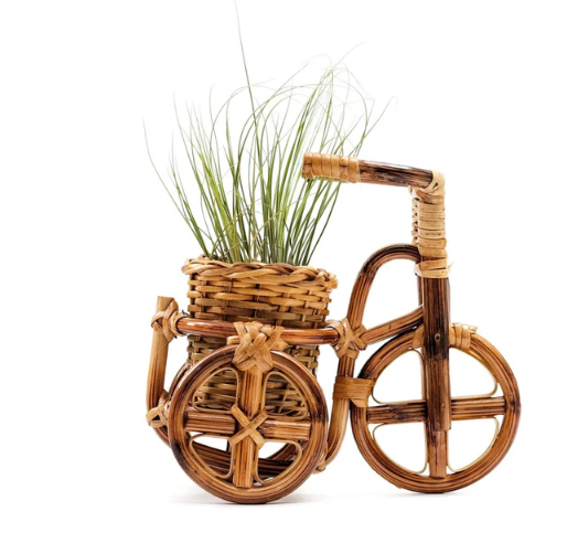 LIKHA BICYCLE RATTAN PLANTER