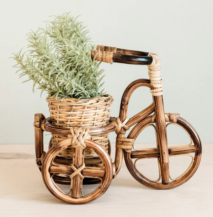 LIKHA BICYCLE RATTAN PLANTER
