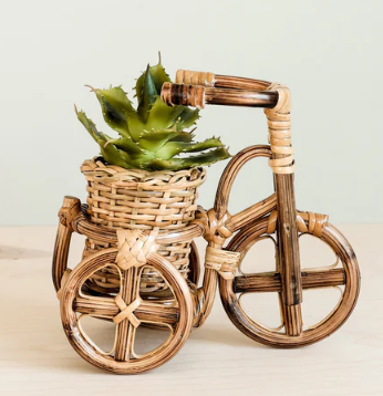 LIKHA BICYCLE RATTAN PLANTER