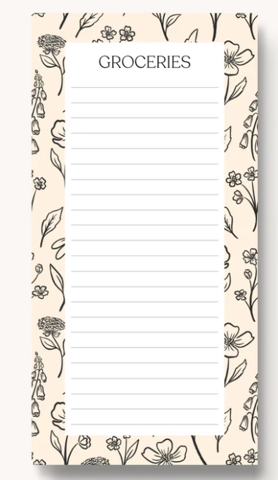 ELYSE BREANNE DESIGNS - MAGNETIC GROCERY LIST NOTEPAD