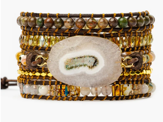 CAPE DIABLO - BRACELETS - MOONLIGHT GODDESS AGATE WRAP