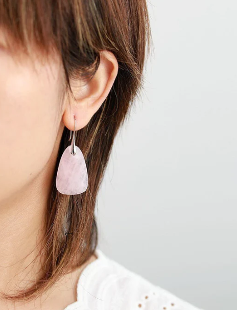CAPE DIABLO - EARRINGS - ROSE QUARTZ PROTECTION DROP