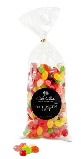 ABDALLAH CANDIES - ASSORTED FRUIT PECTIN JELLY BEANS (PETITE GOURMET STYLE) - 1/2LB Bag
